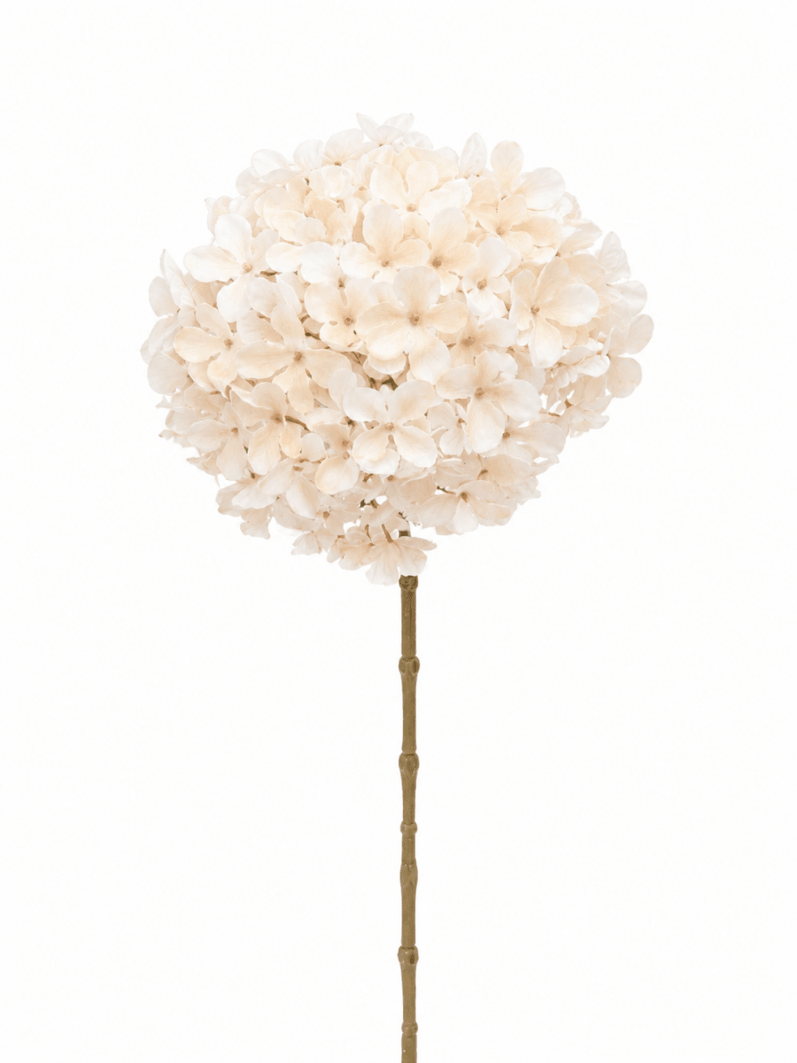 Kunstbloem Hortensia Tak Creme | 65 cm - NU PUUR & GROEN