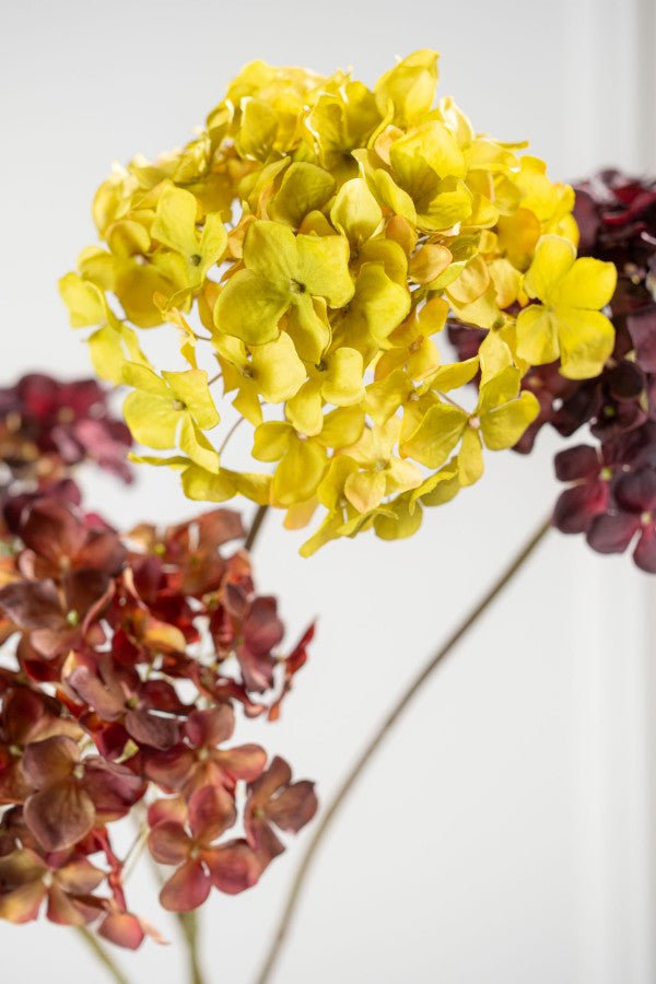 Kunstbloem Hortensia Tak Groen | 85 cm - NU PUUR &amp; GROEN