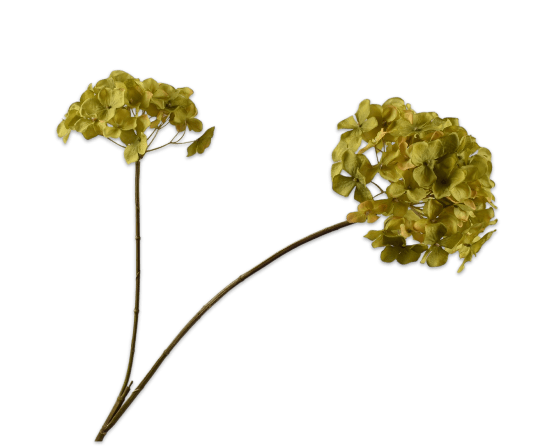 Kunstbloem Hortensia Tak Groen | 85 cm - NU PUUR &amp; GROEN