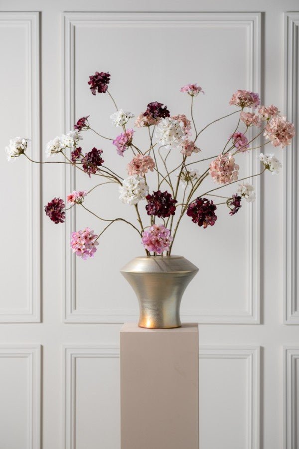 Kunstbloem Hortensia Tak Mauve REAL TOUCH | 85 cm - NU PUUR & GROEN