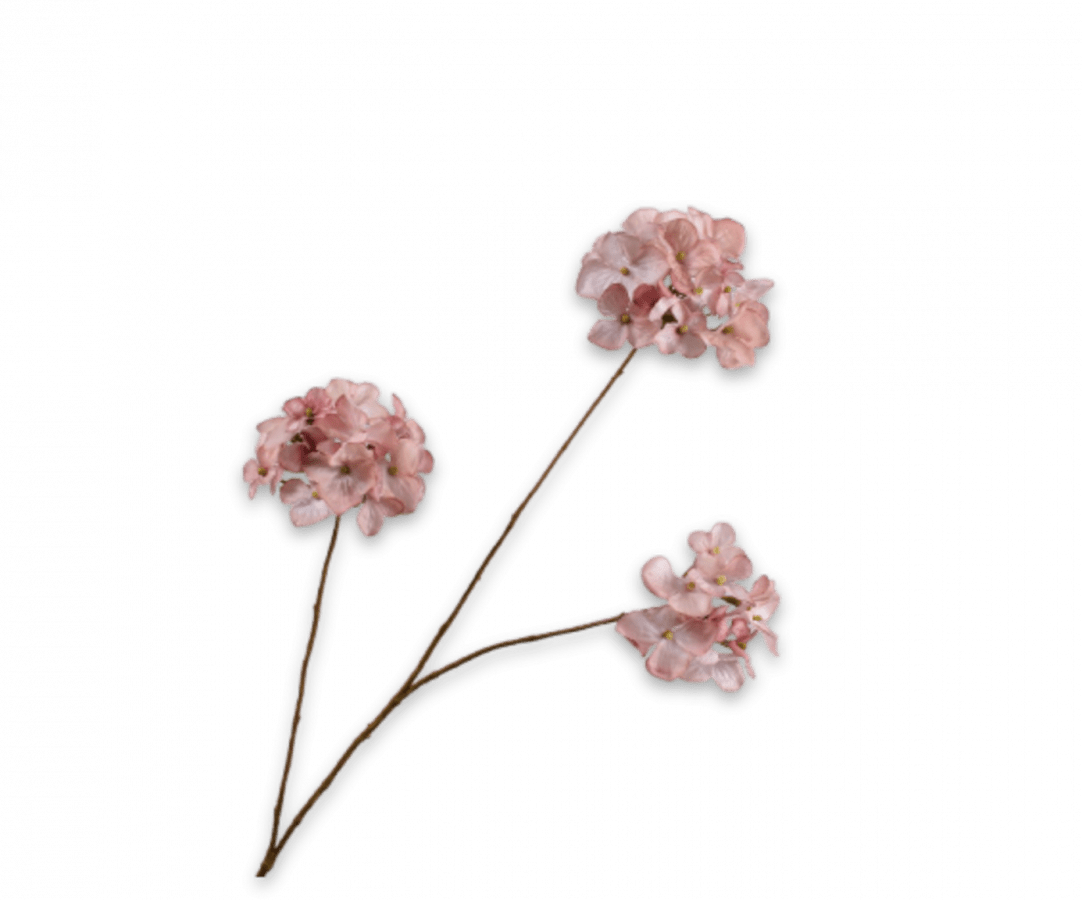 Kunstbloem Hortensia Tak Mauve REAL TOUCH | 85 cm - NU PUUR & GROEN