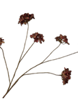Kunstbloem Hortensia Tak Rood/Bruin | 119 cm - NU PUUR & GROEN