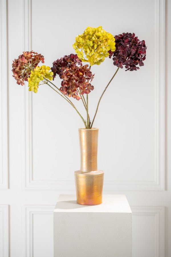 Kunstbloem Hortensia Tak Rood/Bruin | 85 cm - NU PUUR &amp; GROEN
