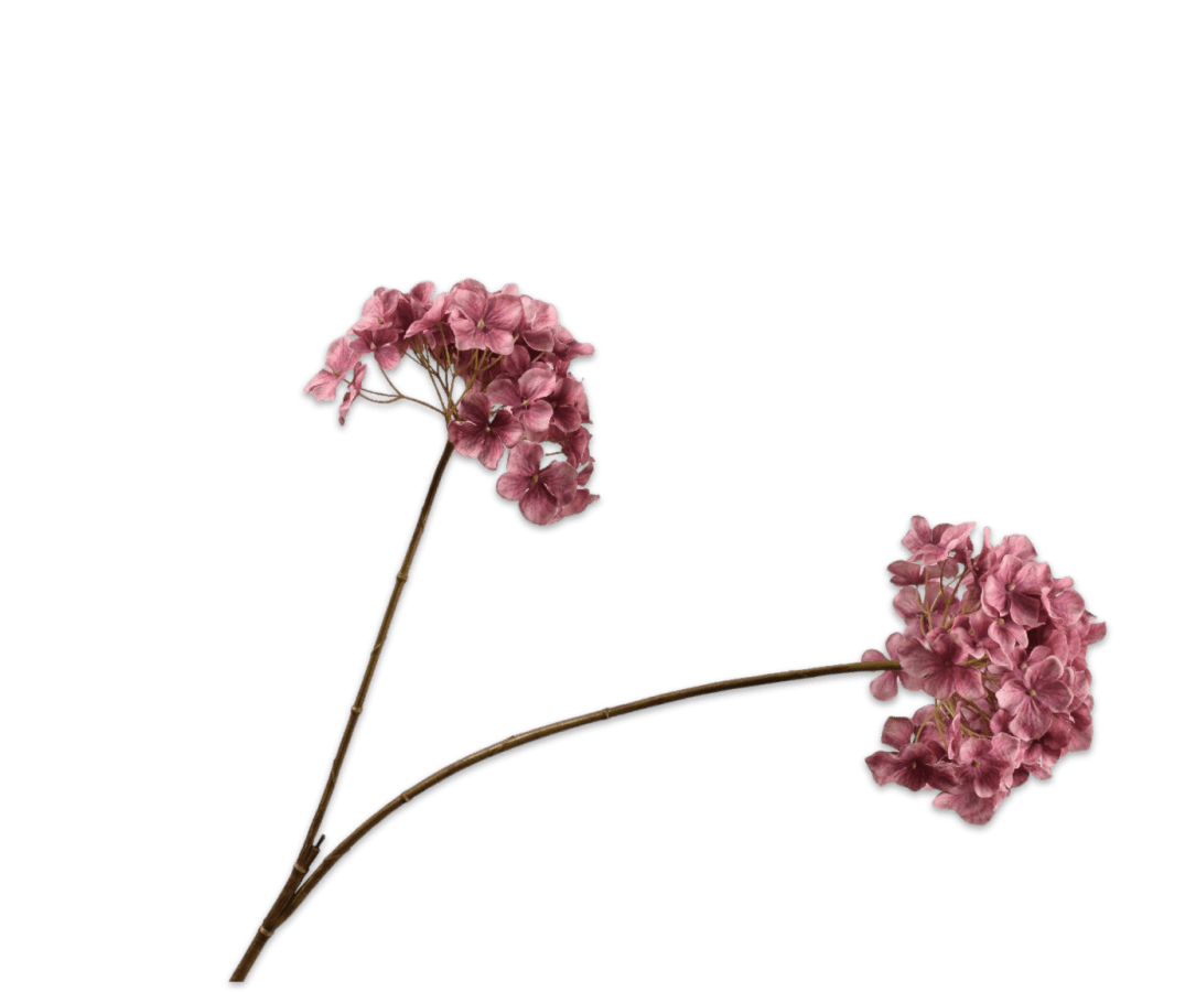Kunstbloem Hortensia Tak Roze | 85 cm - NU PUUR &amp; GROEN