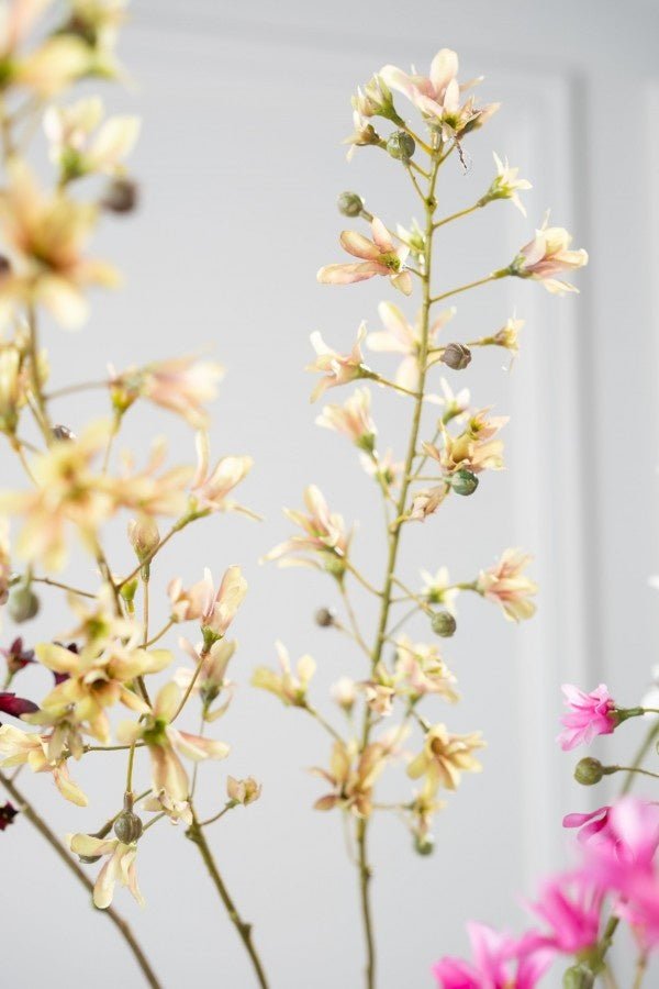 Kunstbloem Hyacint Tak Groen/Roze | 111 cm - NU PUUR & GROEN
