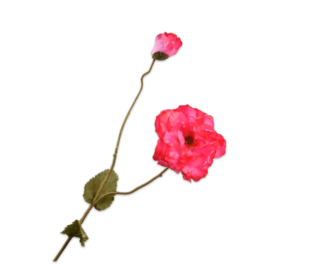 Kunstbloem Klaproos Tak Beauty RT | 109 cm - NU PUUR & GROEN