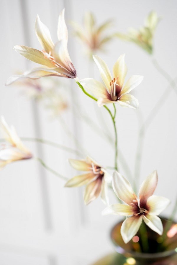 Kunstbloem Lelie Tak Lavendel/Creme | 85 cm - NU PUUR & GROEN