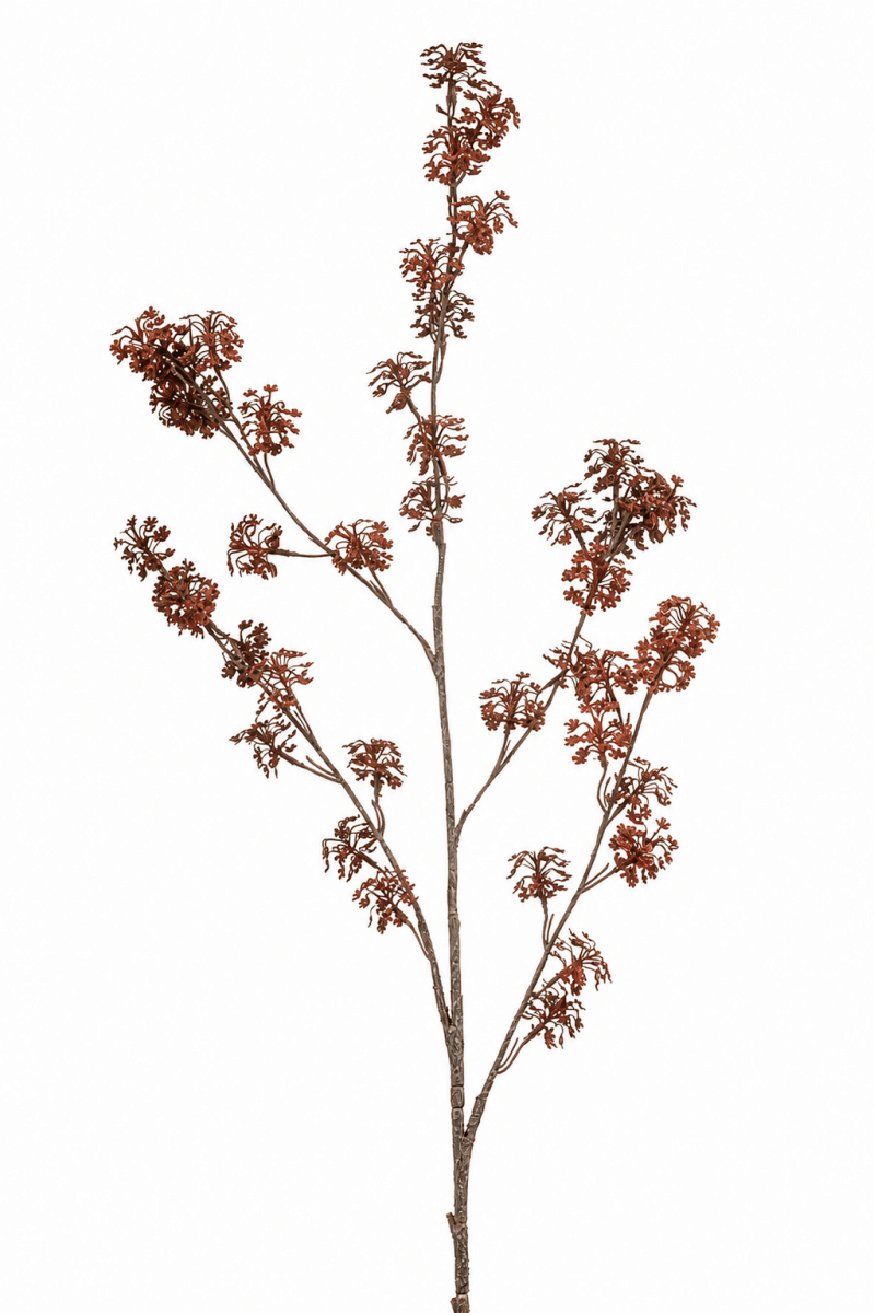 Kunstbloem Mini Bloemen Tak Burgundy | 100 cm - NU PUUR & GROEN