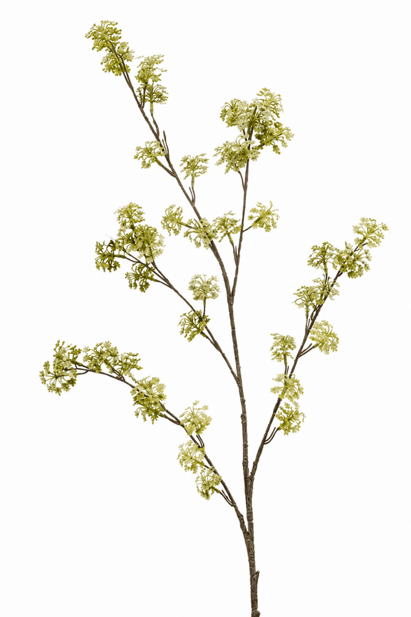 Kunstbloem Mini Bloemen Tak Groen | 100 cm - NU PUUR & GROEN