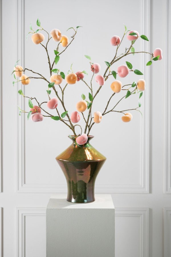 Kunstbloem Perzik Tak Oranje | 105 cm - NU PUUR & GROEN