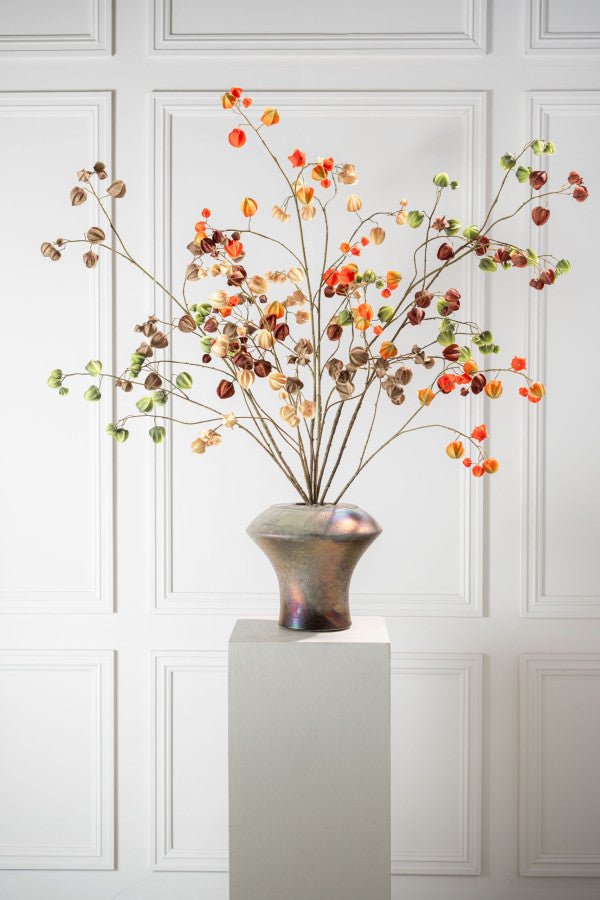 Kunstbloem Physalis Tak Lichtbruin | 125 cm - NU PUUR &amp; GROEN