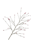 Fleur artificielle Branche de pimprenelle bordeaux | 146 cm