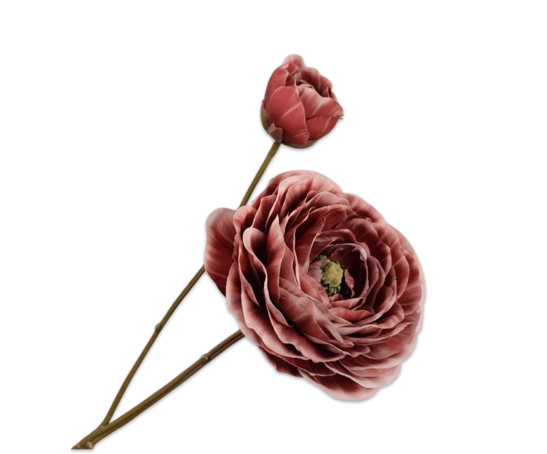 Kunstbloem Ranonkel Tak Rood | 62 cm - NU PUUR &amp; GROEN