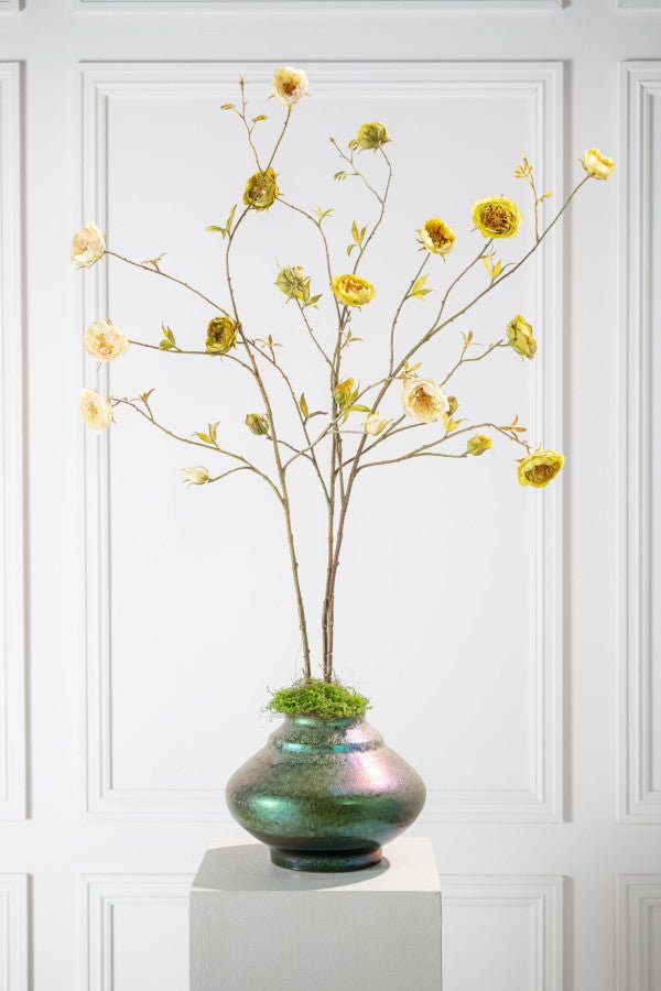 Kunstbloem Roos Tak Groen | 117 cm - NU PUUR &amp; GROEN