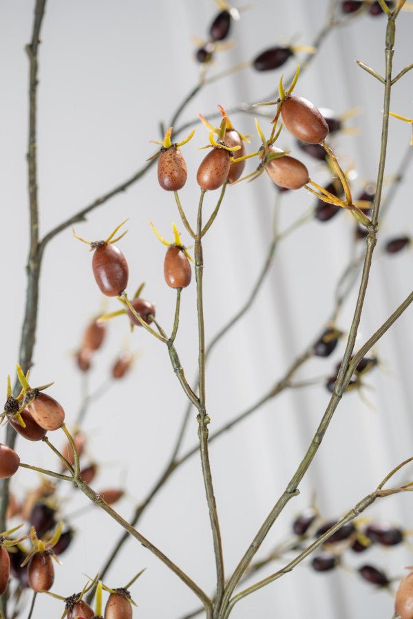 Kunstbloem Rozenbottel Tak Bruin | 126 cm - NU PUUR &amp; GROEN