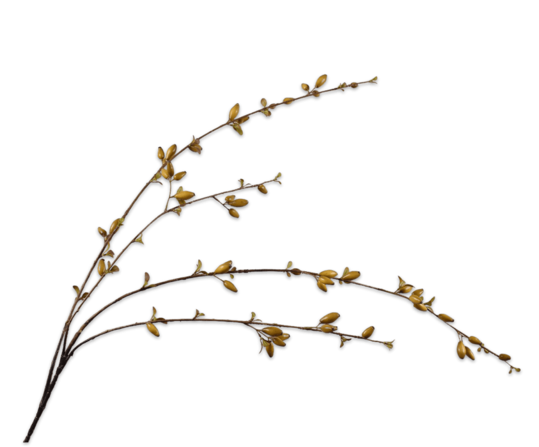 Kunstbloem Rozenbottel Tak Bruin/Groen | 121 cm - NU PUUR &amp; GROEN