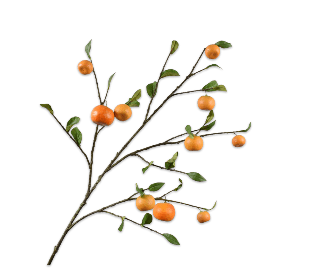 Kunstbloem Sinaasappel Tak Oranje | 124 cm - NU PUUR & GROEN