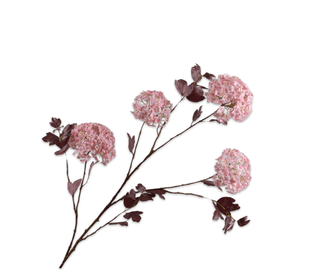 Kunstbloem Sneeuwbal Tak Mauve | 130 cm - NU PUUR &amp; GROEN