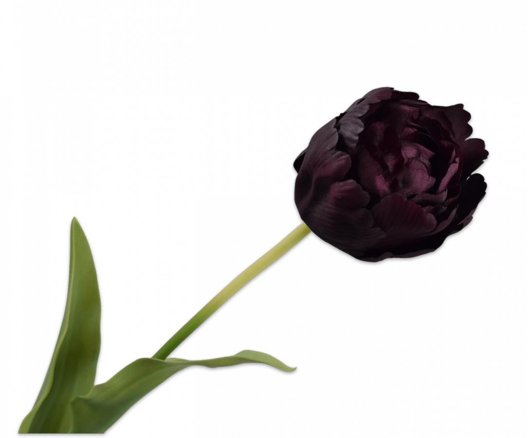 Kunstbloem Tulp Steel Bordeaux RT | 82 cm - NU PUUR & GROEN