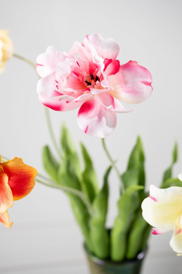 Kunstbloem Tulp Steel Roze RT | 72 cm - NU PUUR & GROEN