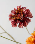 Kunstbloem Zinnia Tak Mauve/Groen REAL TOUCH | 62 cm - NU PUUR & GROEN