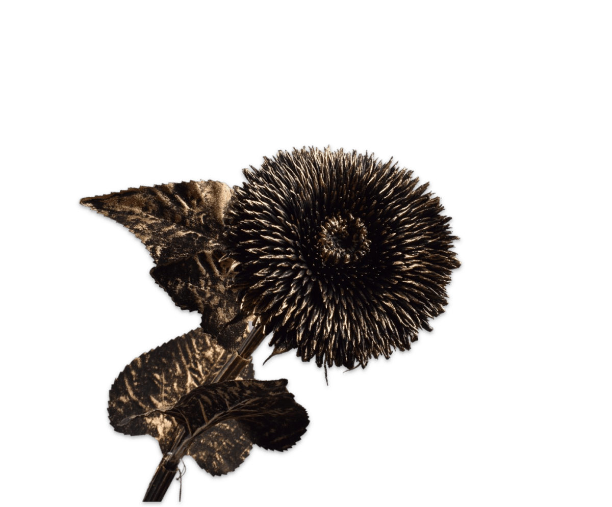 Kunstbloem Zonnebloem Steel Zwart / Goud | 96 cm - NU PUUR & GROEN