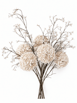 Bouquet de fleurs artificielles | Bouquet d'Hortensias avec fleurs Crème