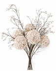 Kunstbloemen boeket | Boeket Hortensia's met bloesem Creme - NU PUUR & GROEN