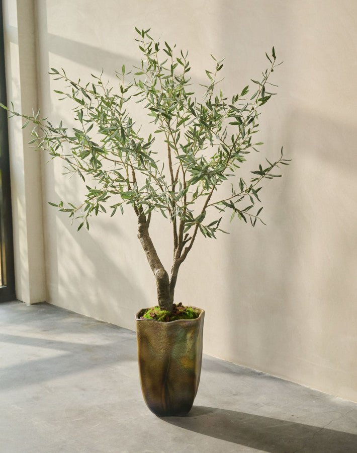 Kunstplant Olijf Boom Groen | 198 cm - NU PUUR & GROEN