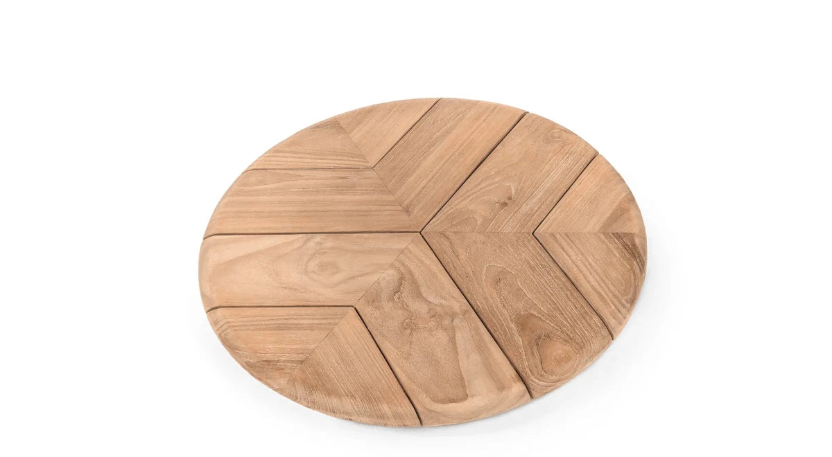 Lazy Faye Turntable | Teak Natural Grey - NU PUUR & GROEN