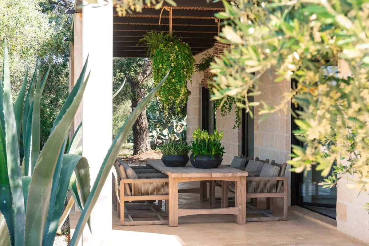 Low Dining Table Jacoba | Teak Natural Grey - NU PUUR & GROEN