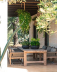 Low Dining Table Jacoba | Teak Natural Grey - NU PUUR & GROEN