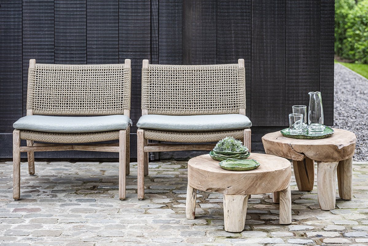 Low Table Samba Large | Teak Root Natural Grey - NU PUUR & GROEN