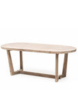 Oval Table Dan Small | Reclaimed Teak Natural Grey - NU PUUR & GROEN