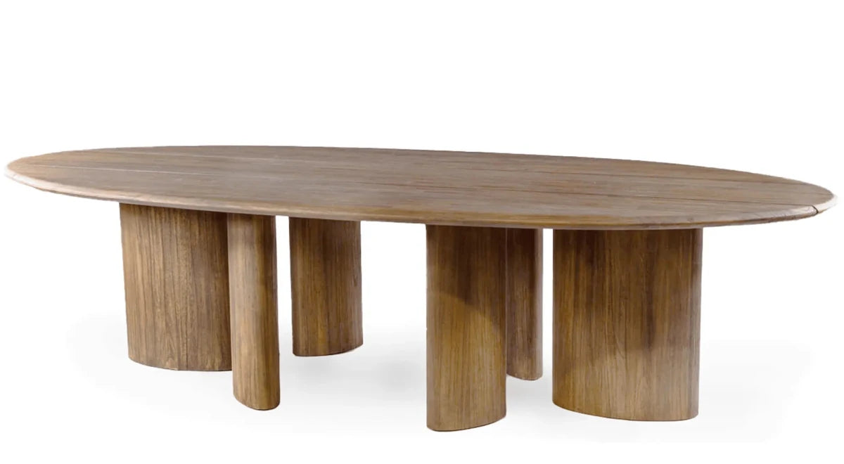 Oval Table Imen | Teak Natural Grey - NU PUUR & GROEN