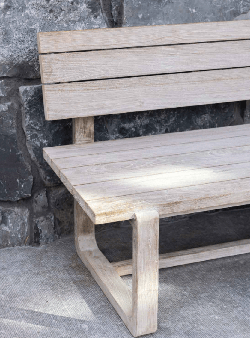 Park Bench Oslo Large | Teak Natural Grey - NU PUUR & GROEN