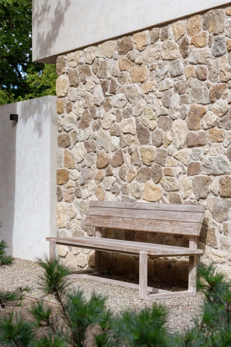 Park Bench Oslo Small | Teak Natural Grey - NU PUUR & GROEN