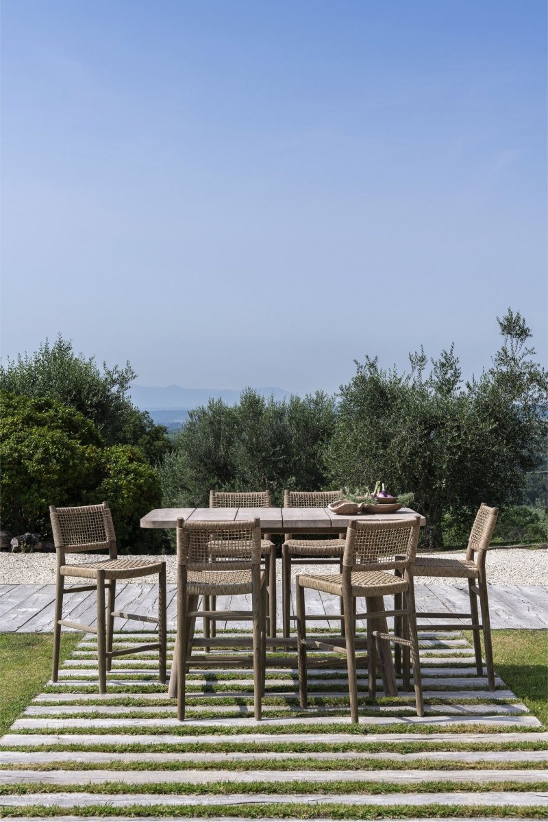 Rectangular Bar Table Mieke | Teak Natural Grey - NU PUUR & GROEN