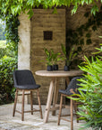 Round Bar Table Anton | Reclaimed Teak Natural Grey - NU PUUR & GROEN