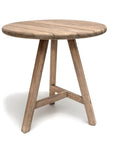 Round Bar Table Anton | Reclaimed Teak Natural Grey - NU PUUR & GROEN