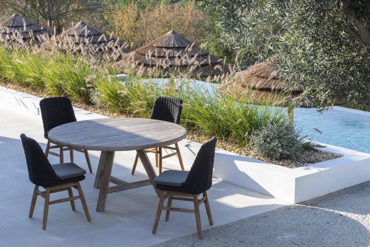 Round Table Anton Small | Reclaimed Teak Natural Grey - NU PUUR & GROEN