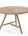 Round Table Faye | Teak Natural Grey - NU PUUR & GROEN