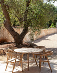Round Table Faye | Teak Natural Grey - NU PUUR & GROEN