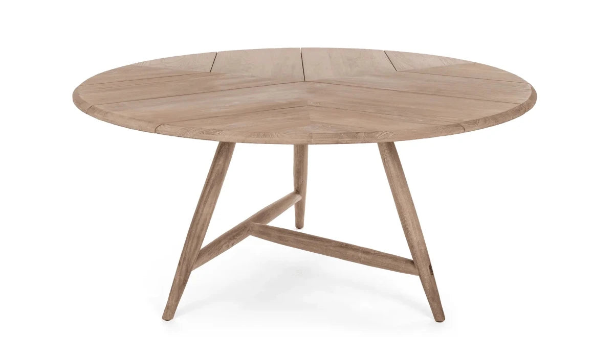 Round Table Faye XL | Teak Natural Grey - NU PUUR & GROEN