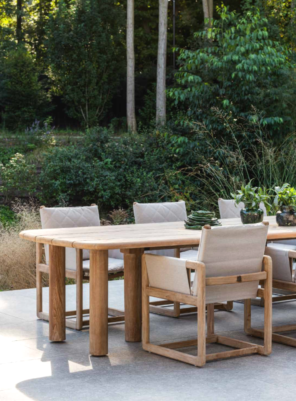 Dining Table Carlo | Teak Natural Grey