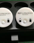 Set van 12 Luxe Oplaadbare LED-Theelichtjes - NU PUUR & GROEN