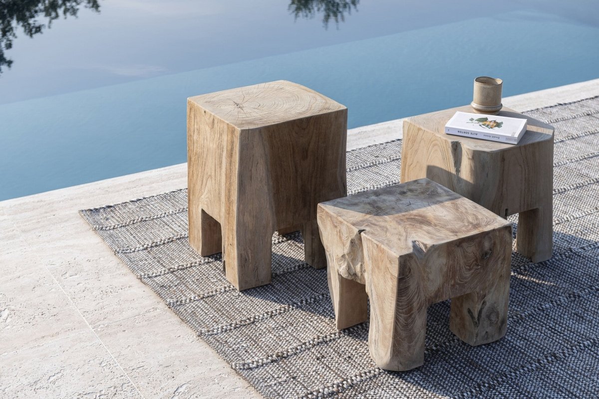 Side Table Doblo | Teak Root Natural Grey - NU PUUR & GROEN