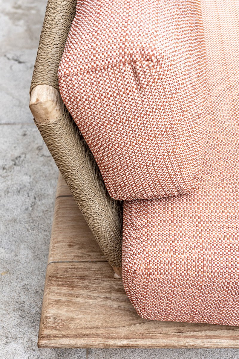 Sofa Edge | Teak Natural Grey & PE Wicker Antique Weed - NU PUUR & GROEN