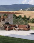 Sofa L Shape Mieke | Teak Natural Grey / PE Wicker Sand - NU PUUR & GROEN