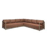 Sofa L Shape Mieke | Teak Natural Grey / PE Wicker Sand